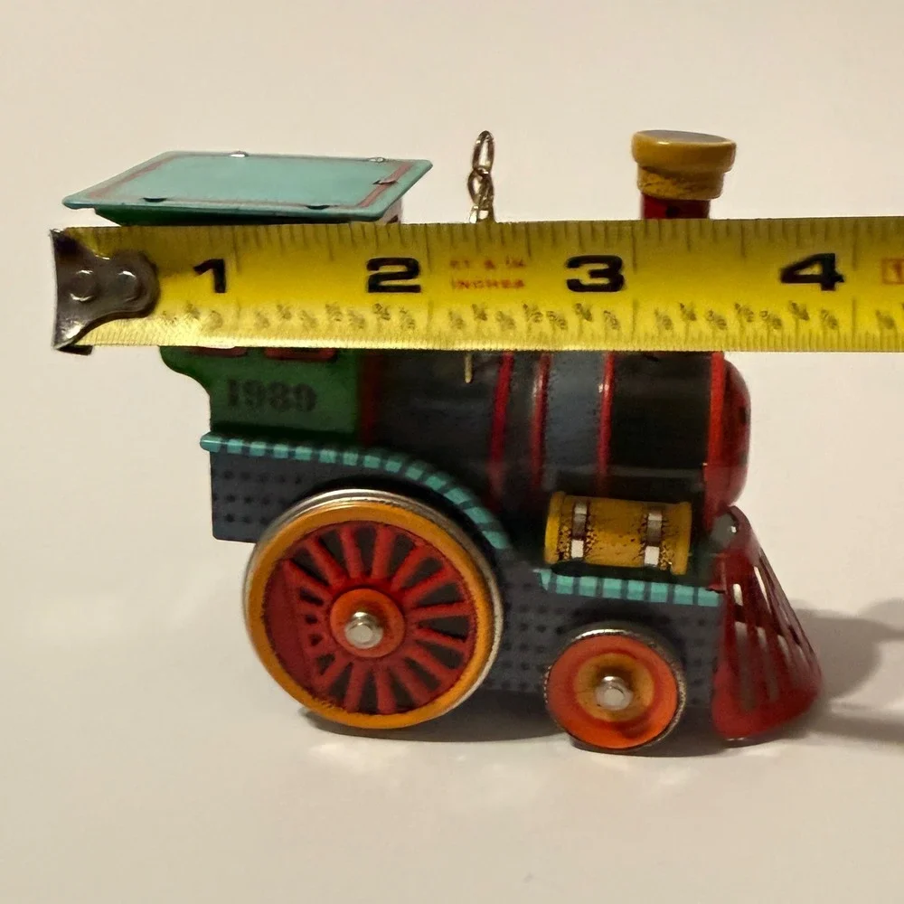 Hallmark Keepsake Tin Locomotive Ornament Set 1986-1989 Collector Series Tin Toy